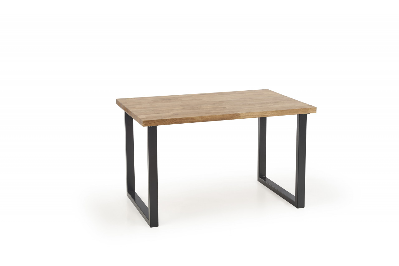 Poze Masa Radus 120x78 cm lemn masiv - stejar natural/negru