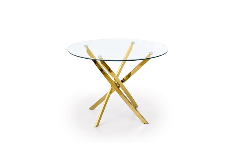 Poze Masa rotunda sticla Raymond gold – d 100 x h 73 cm