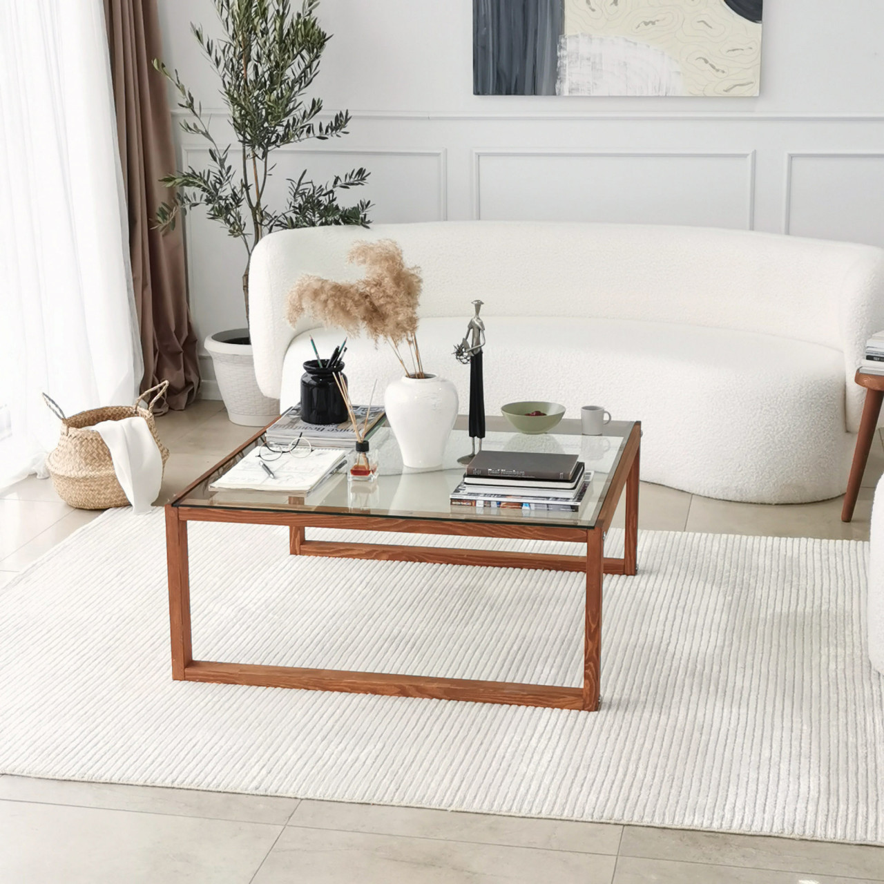 Poze Masuta de cafea Via transparent/stejar