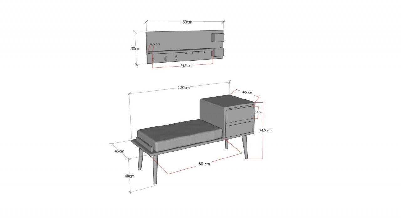 Poze Mobilier de hol Hamra (2 piese)