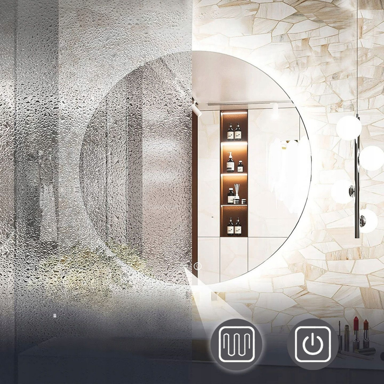 Poze Oglinda LED 70cm HZJ070