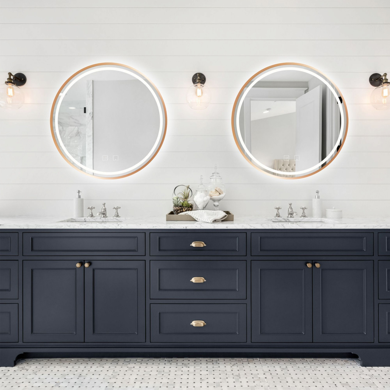 Poze Oglinda LED 90cm MMJ roz gold