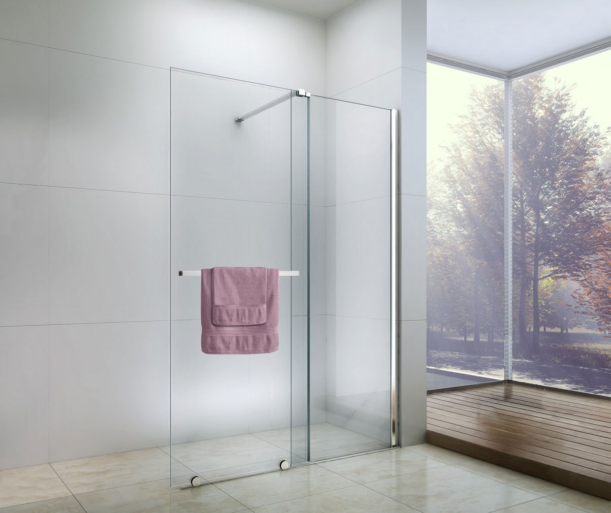 Poze Paravan dus walk-in Cortis - 100x195 cm