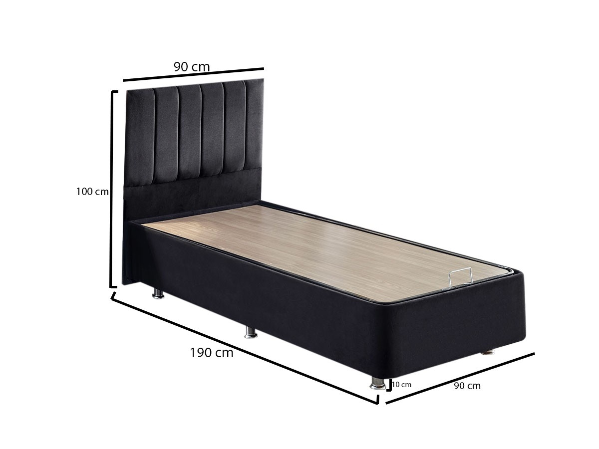 Poze Pat Ela T negru 90x190 cm