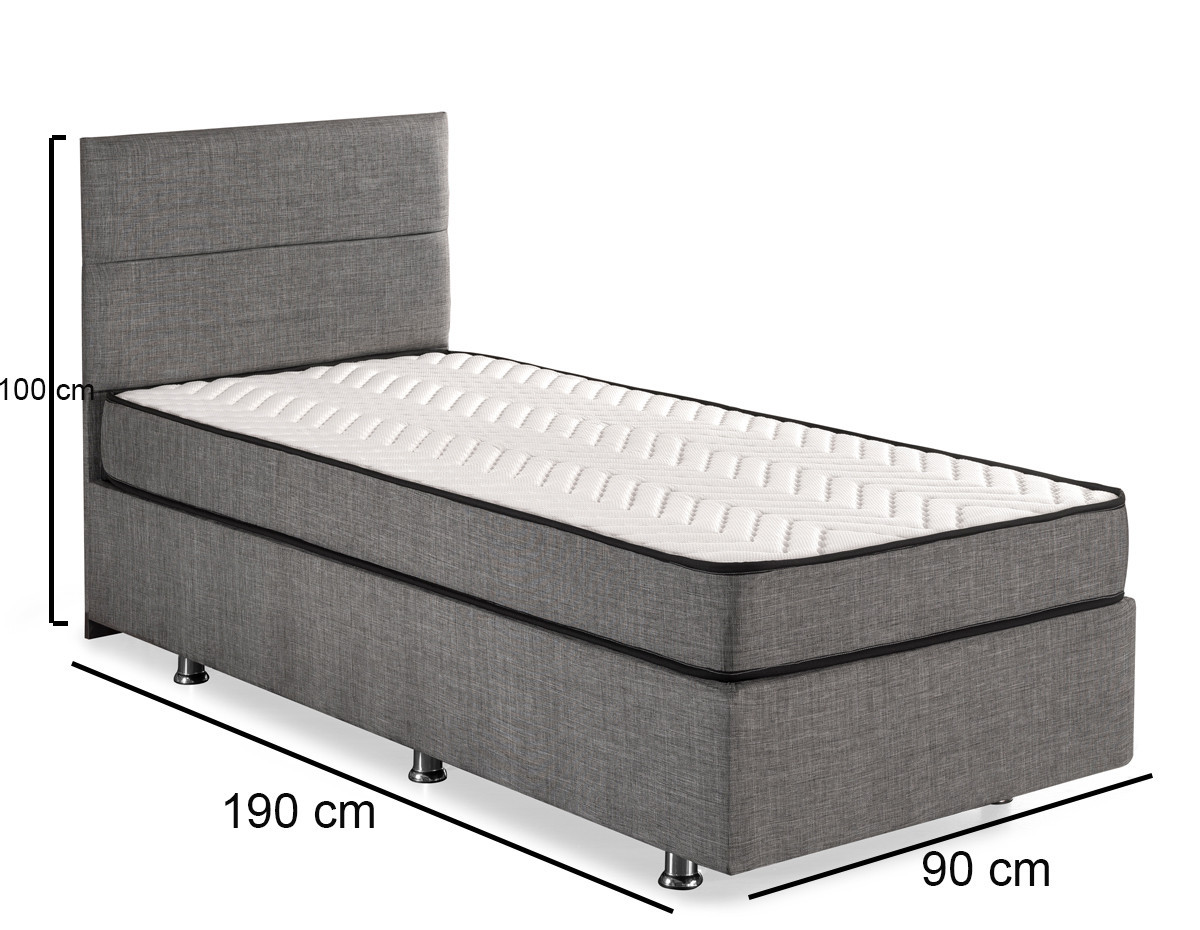 Poze Pat Silver TS gri 90x190 cm