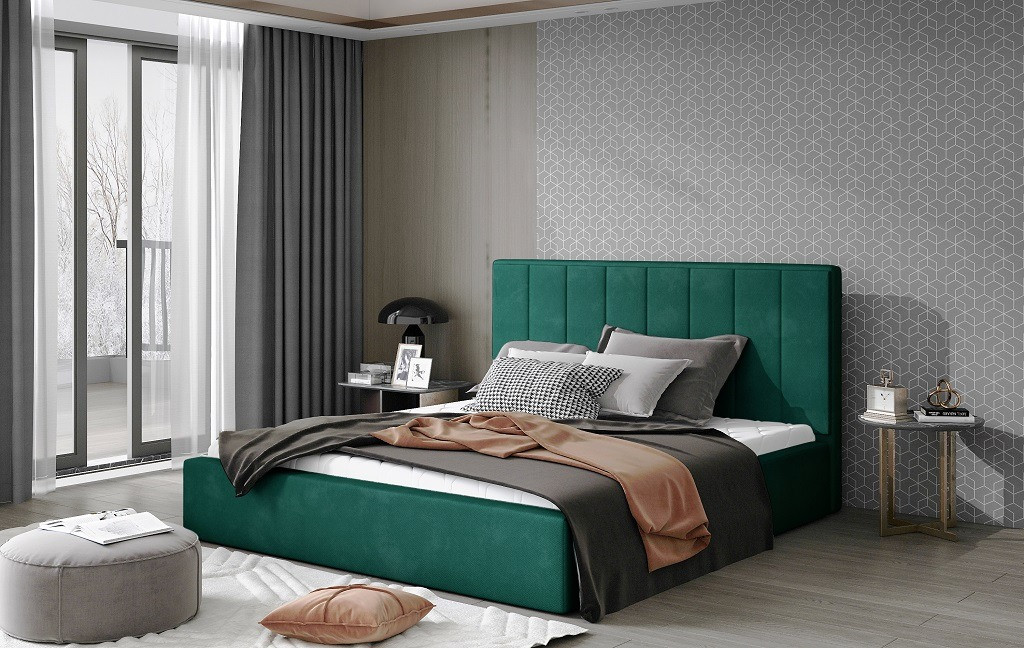 Poze Pat tapitat Audrey – 160/200, L223 x l160 x h93 cm