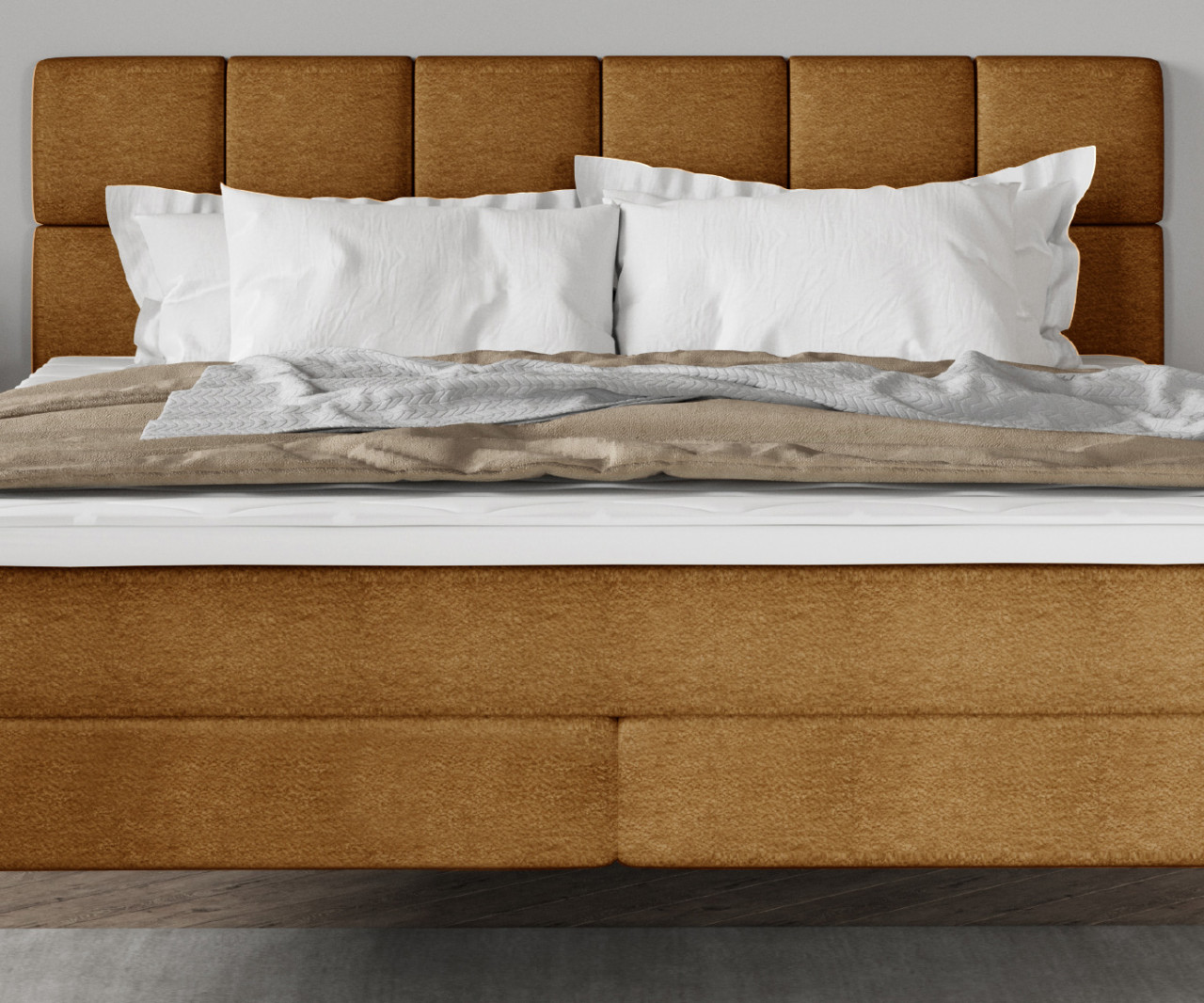 Poze Pat tapitat boxspring Adel 160x200 cm