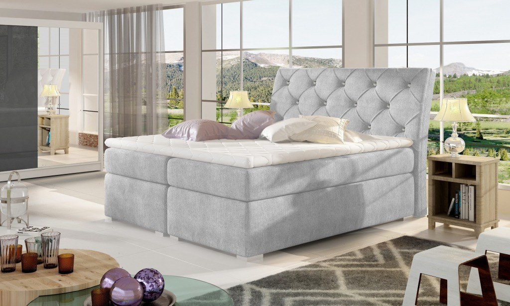 Poze Pat tapitat boxspring Balvin – 180/200 cm