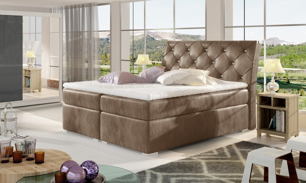 Poze Pat tapitat boxspring Balvin – 180/200 cm