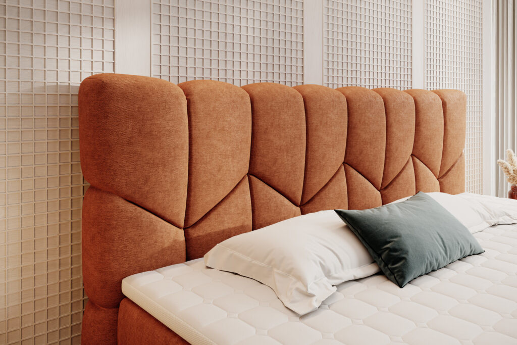 Poze Pat tapitat boxspring Bari 140x200 cm