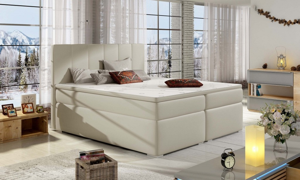 Poze Pat tapitat boxspring Bolero – 160/200 cm