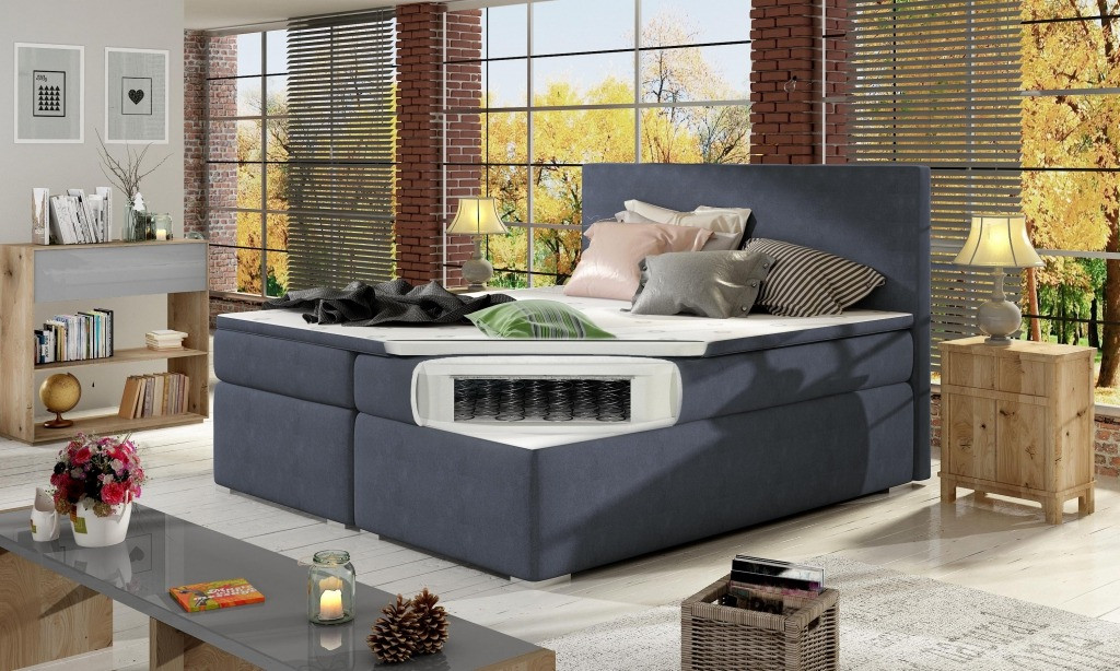 Poze Pat tapitat boxspring Divalo – 160/200 cm