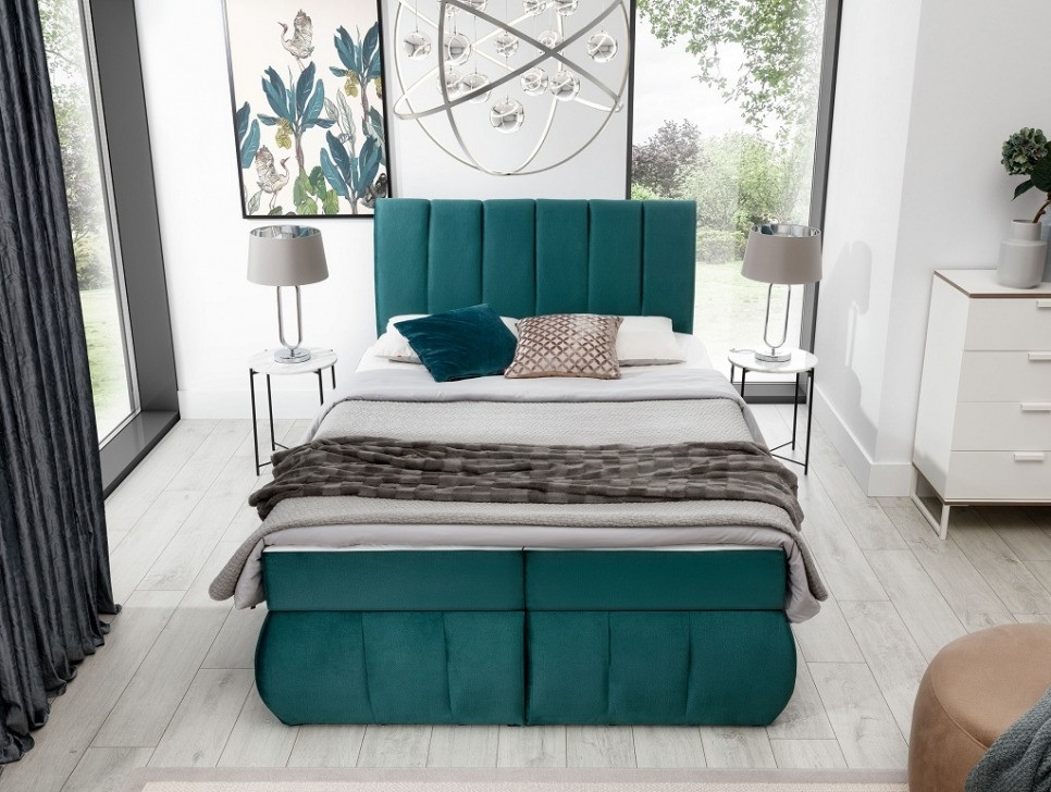 Poze Pat tapitat boxspring Vincenzo – 160/200 cm