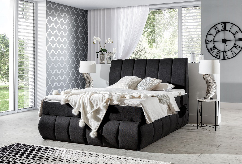 Poze Pat tapitat boxspring Vincenzo – 160/200 cm
