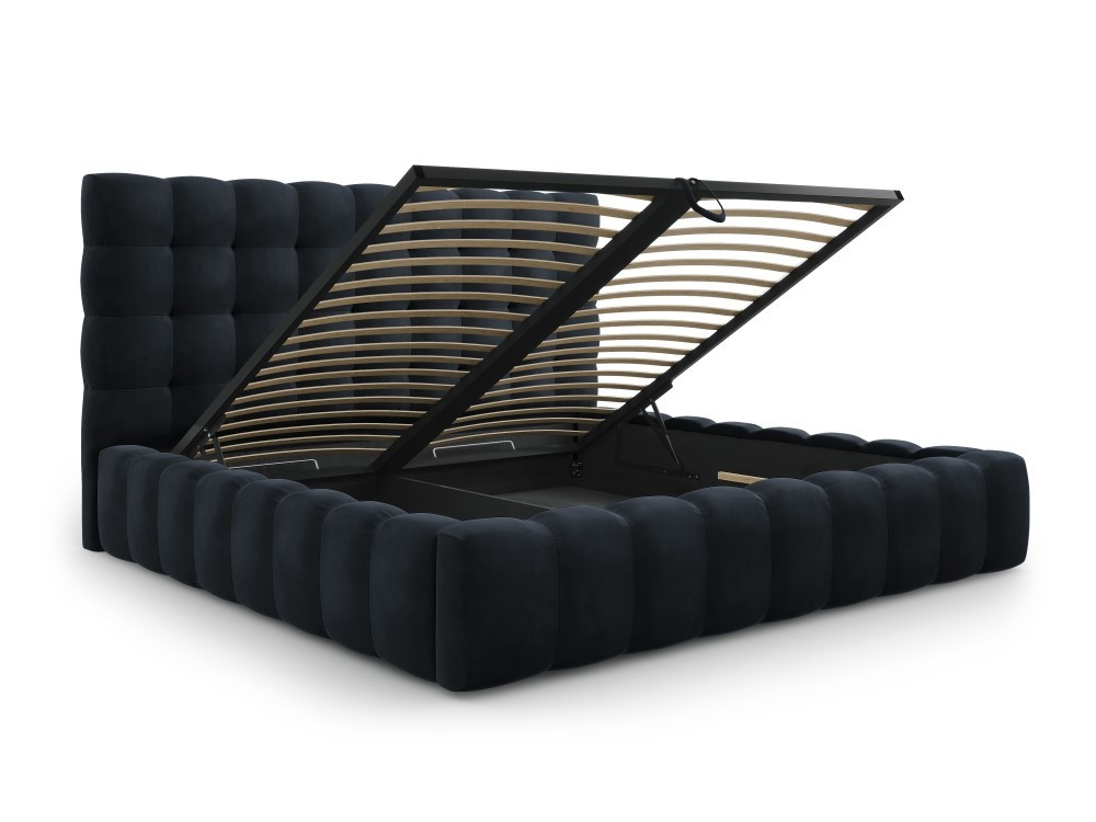 Poze Pat tapitat catifea Bali – 200×200 cm