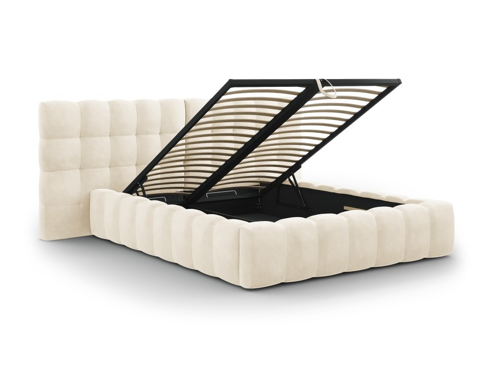 Poze Pat tapitat catifea Bali T – 140×200 cm