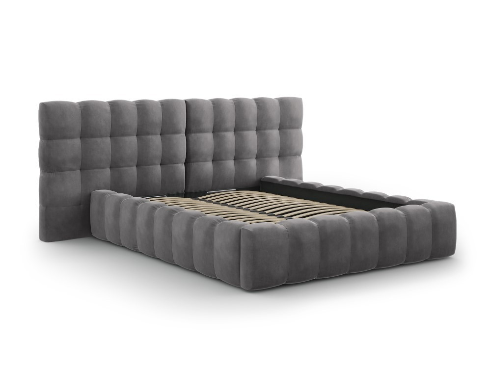 Poze Pat tapitat catifea Bali T – 140×200 cm