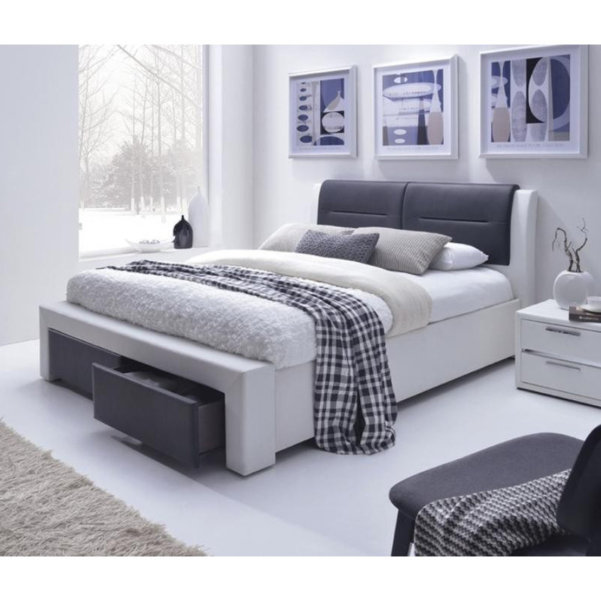 Pat tapitat piele ecologica cassandra-s - 140x200 cm