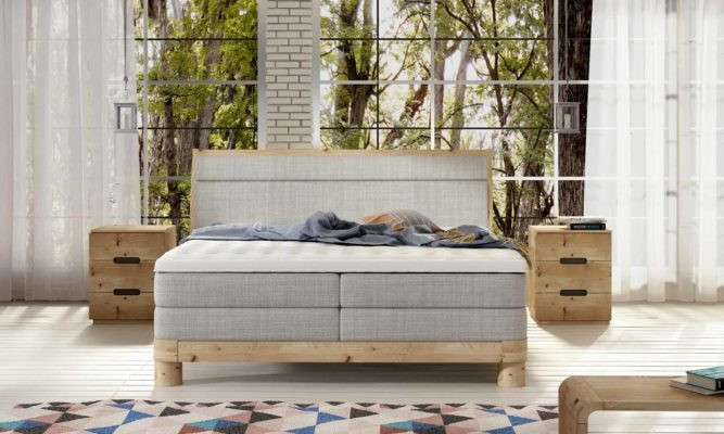 Poze Pat tip boxspring Donna – 160/200, L214 x l168 x h114 cm