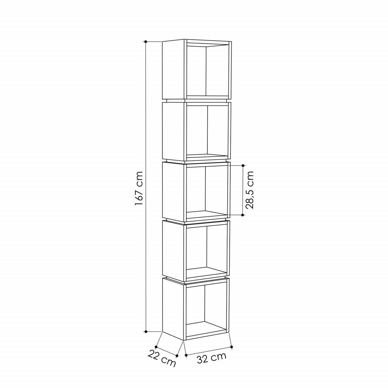 Poze Raft de carti Multi stejar/alb