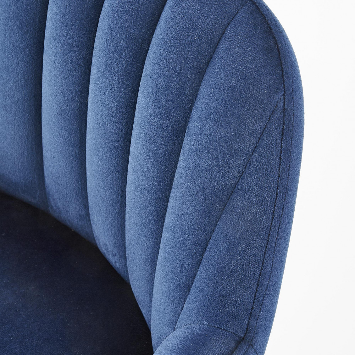 Poze Scaun bar catifea H-93 albastru - H 98 cm