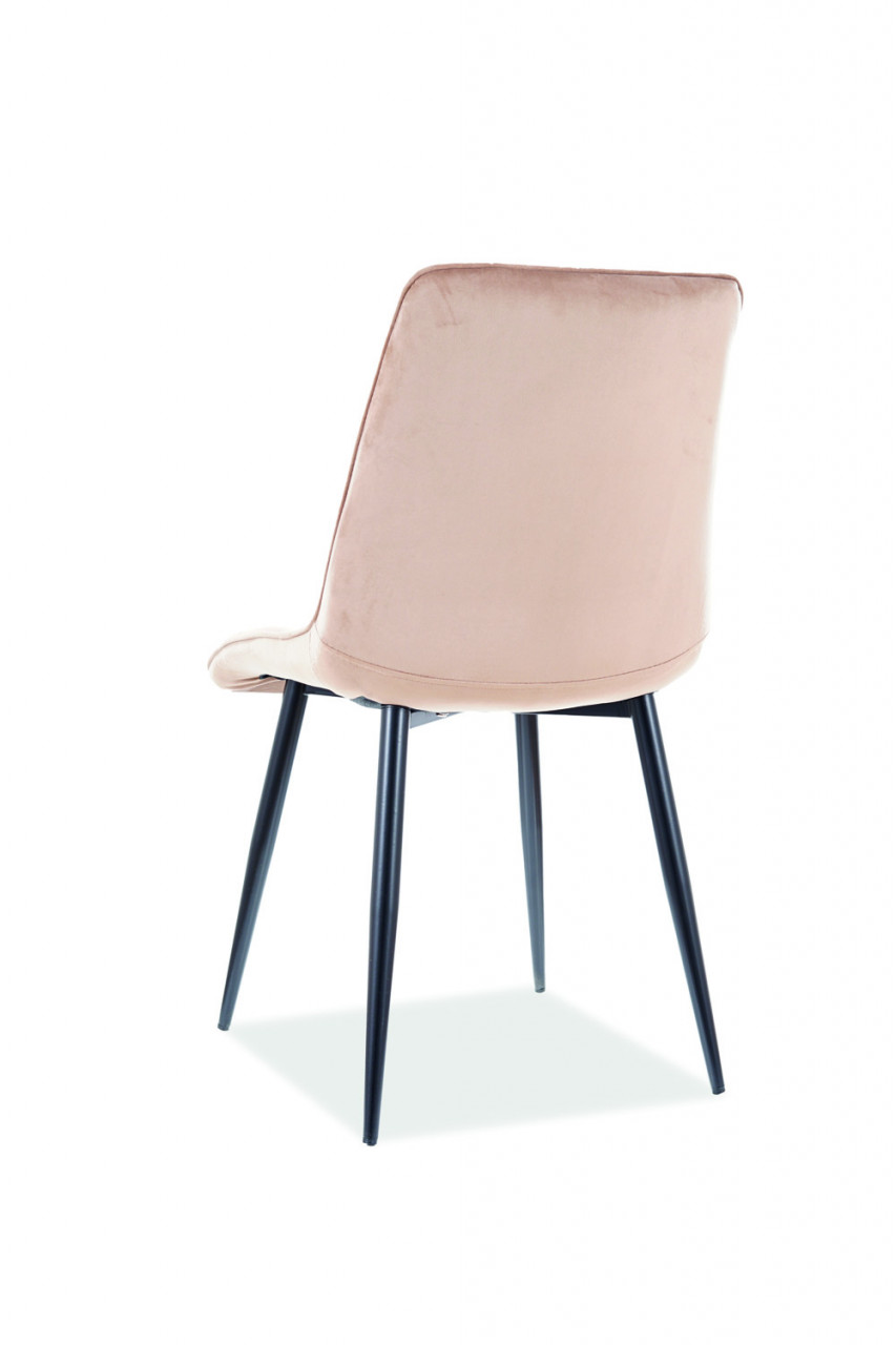 Poze Scaun Chic Velvet Bej / Negru - l47 x A41 x H87 cm