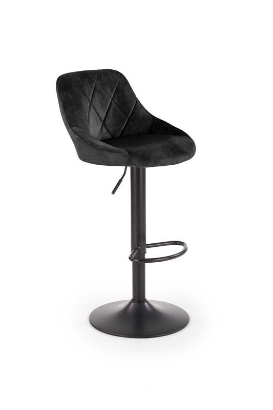 Scaun de bar h-101 velvet negru