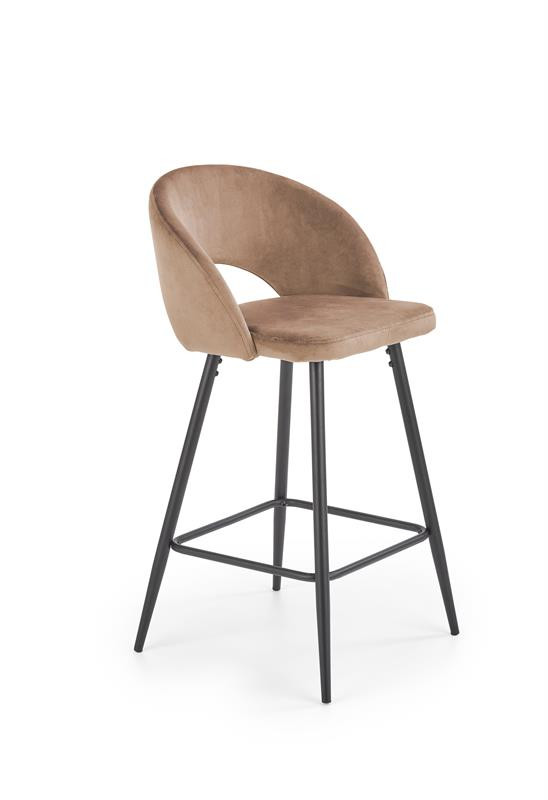 Scaun de bar h-96 velvet bej – h89 cm