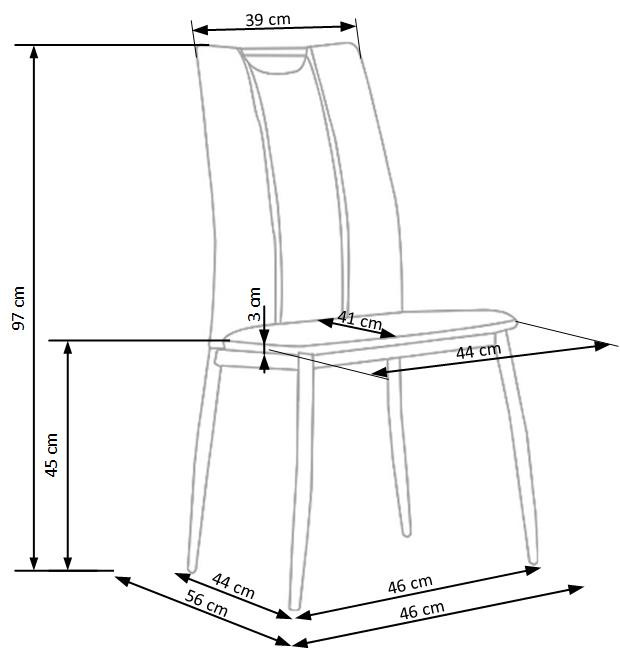 Poze Scaun K187 piele ecologica negru