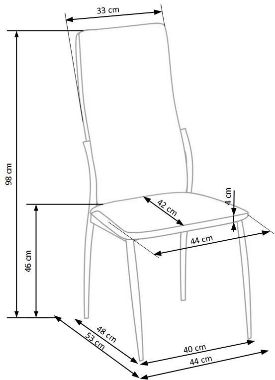 Poze Scaun K3 piele ecologica gri