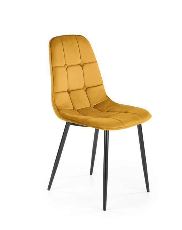 Scaun k417 velvet mustariu