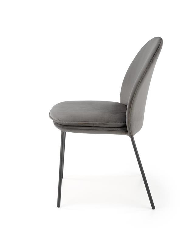 Poze Scaun K443 Velvet Gri – l50 x A58 x H84 cm