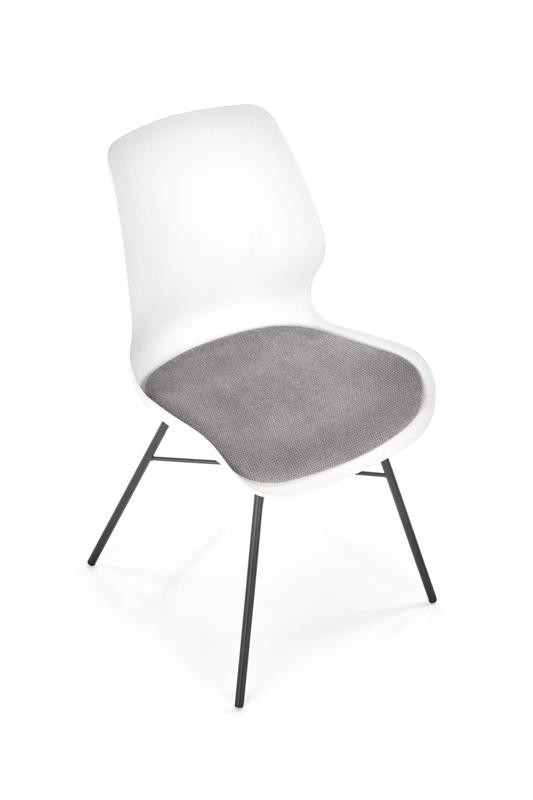 Poze Scaun K488 Alb / Gri - H86 cm