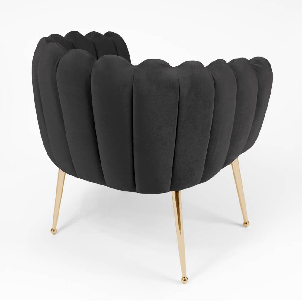 Poze Scaun Lili negru/gold – H81 cm