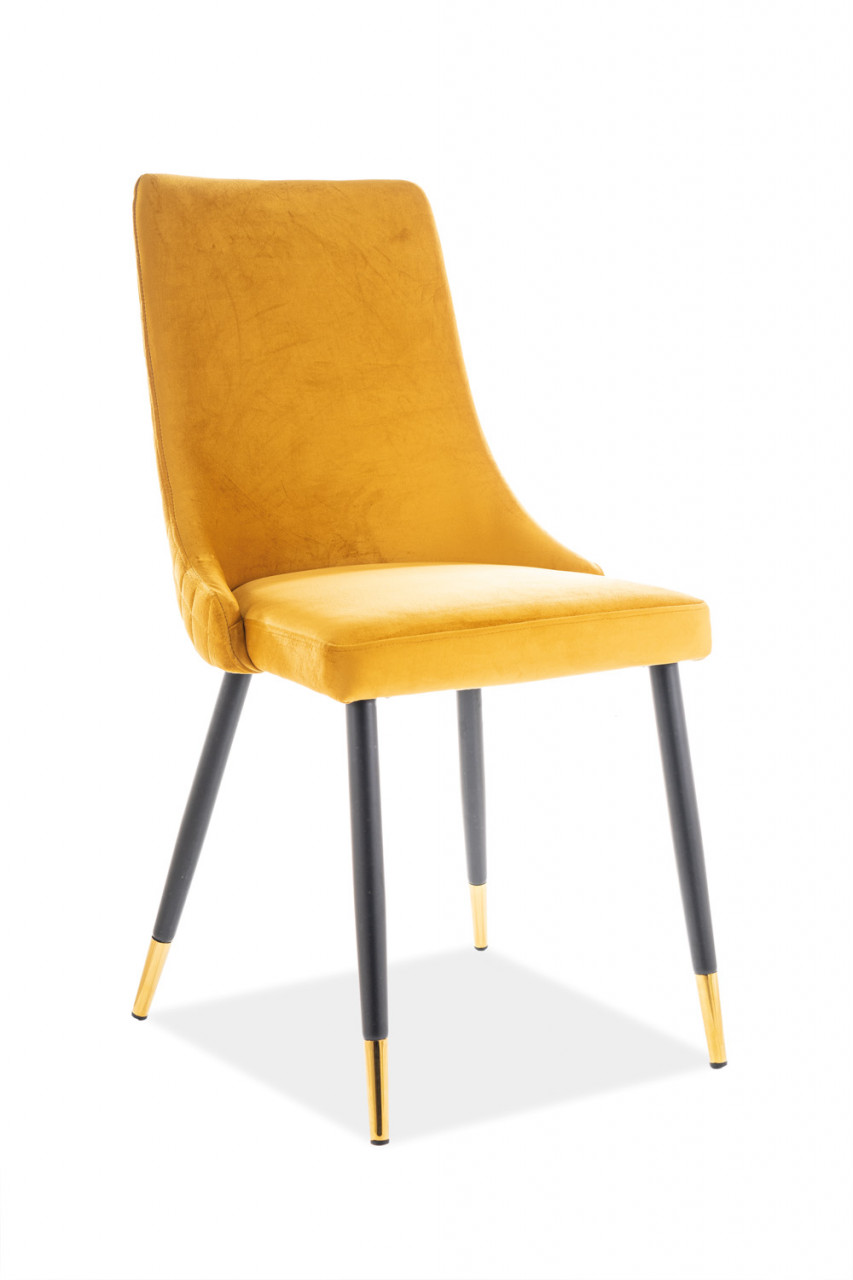 Poze Scaun Piano Velvet Galben – l44 x A45 x H92 cm