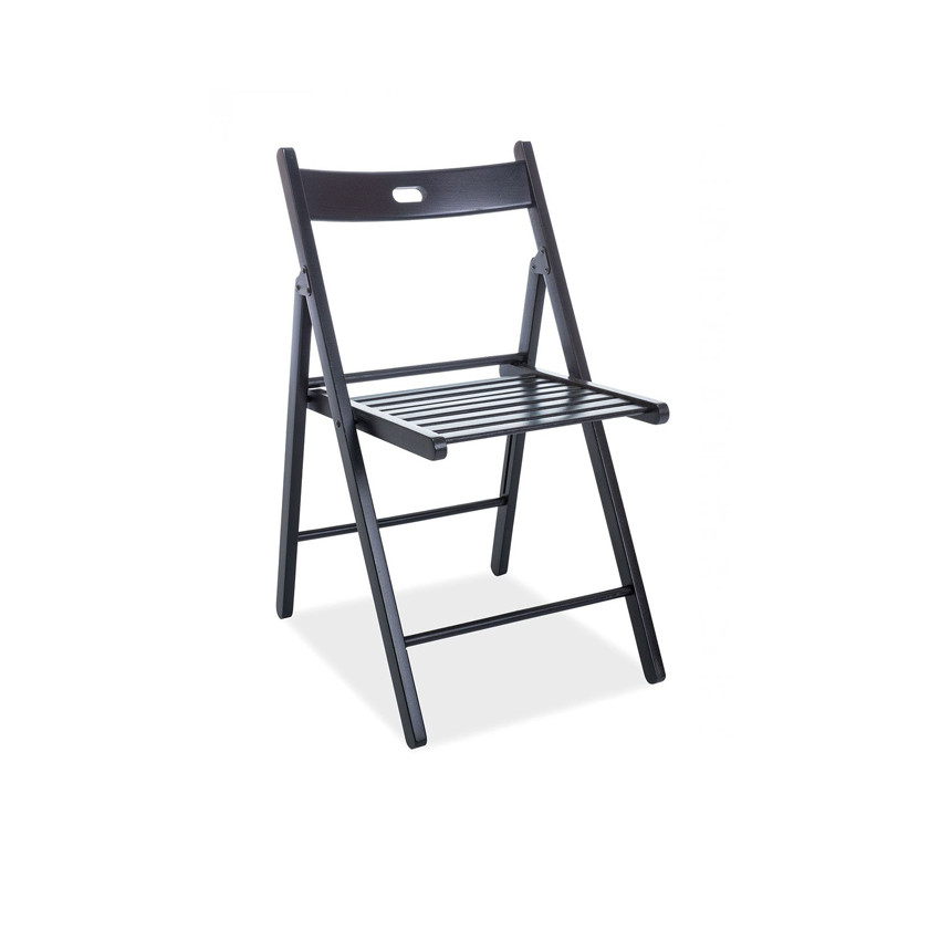 Poze Scaun pliabil lemn Smart II negru - H 78 cm