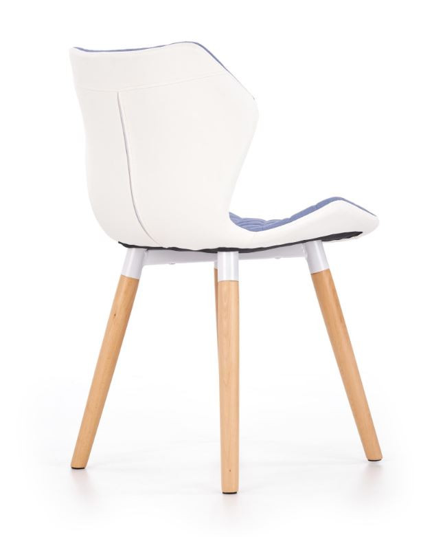 Poze Scaun tapitat K277 albastru-alb - H 76 cm
