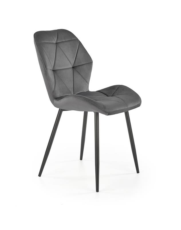 Scaun tapitat k453 velvet gri
