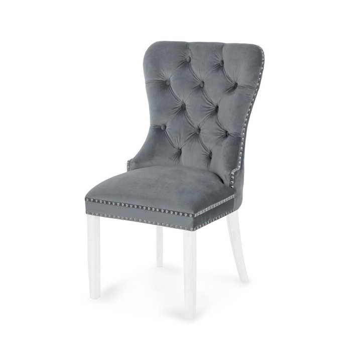 Poze Scaun tapitat Madame gri inchis - H 101 cm