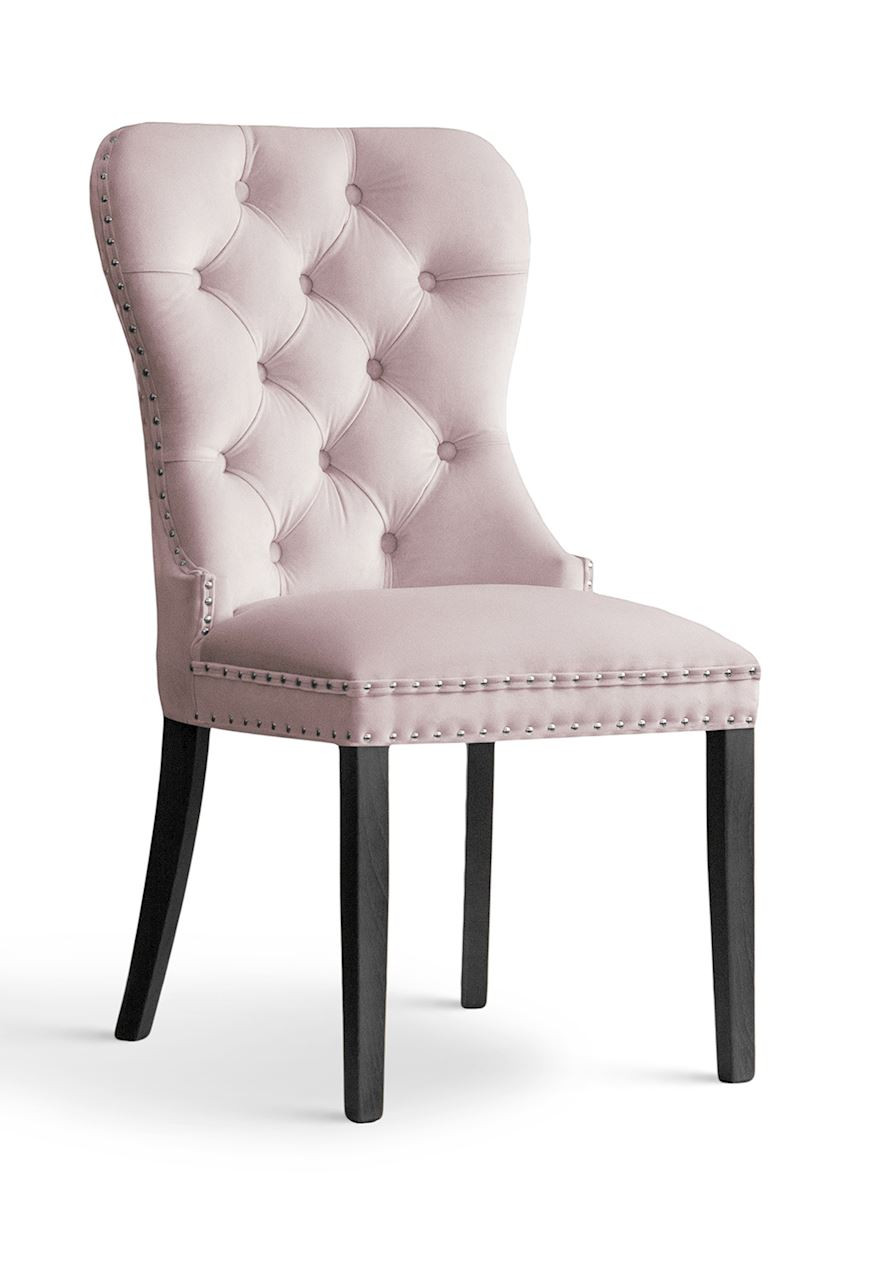 Poze Scaun tapitat Madame negru-roz - H 101 cm