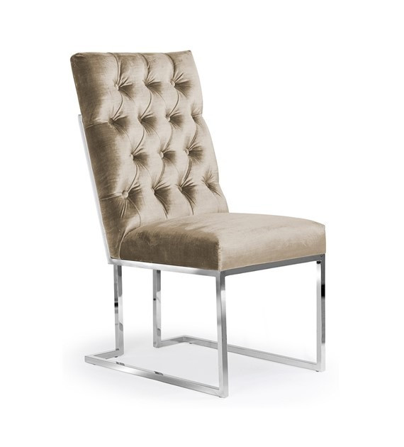 Poze Scaun tapitat Paul bej/silver - H97 cm
