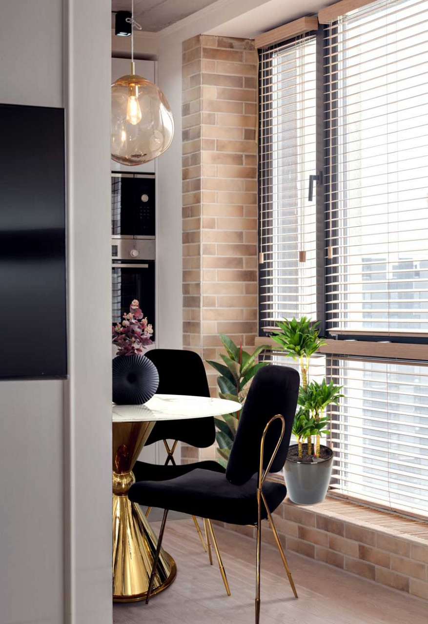 Poze Scaun tapitat Salvadore negru/gold – H93 cm