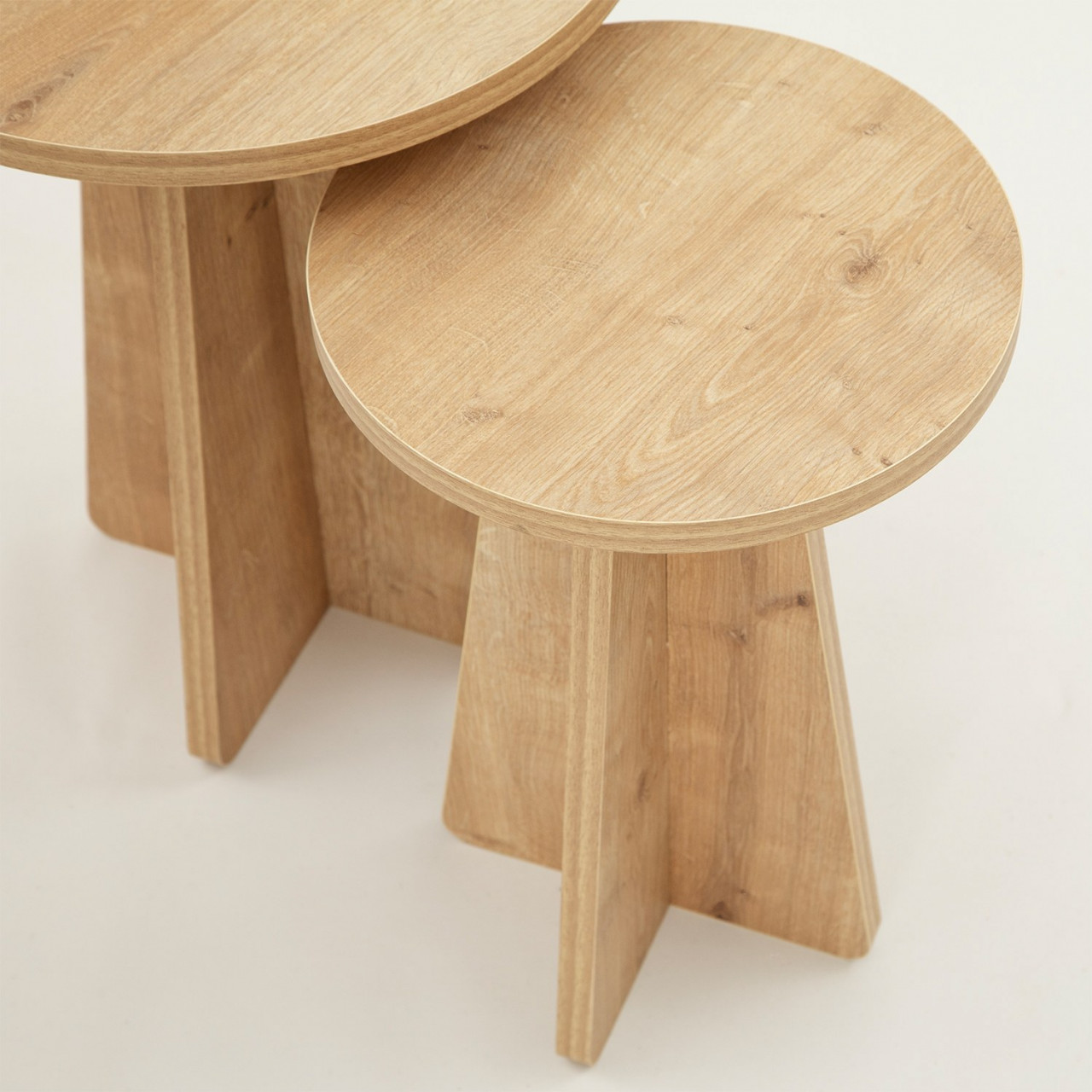 Poze Set 2 masute de cafea Mushroom stejar safir