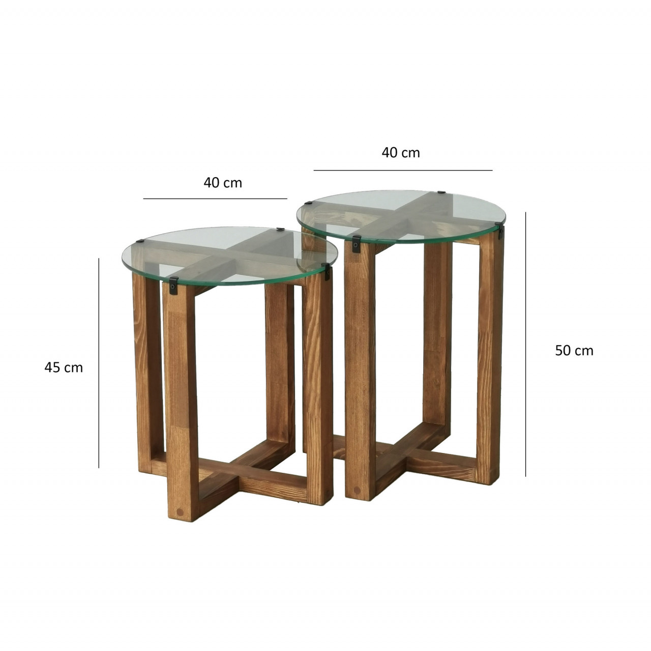Poze Set 2 mese de cafea Amalfi nuc