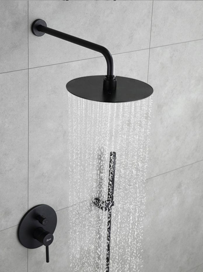 Poze Set baterie pentru dus Lungo negru mat