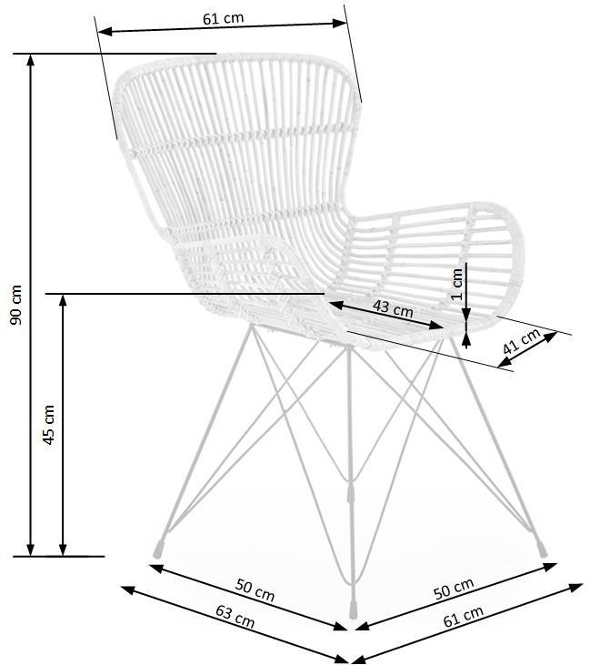 Poze Set masa Allegro L160 cm + 3 scaune K335 ratan natural