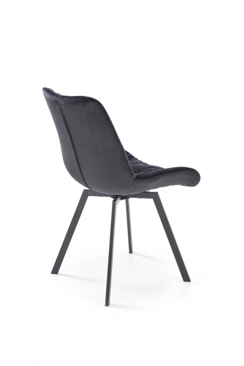 Poze Set masa extensibila Brandon L160-200 cm + 4 scaune K519 velvet negru
