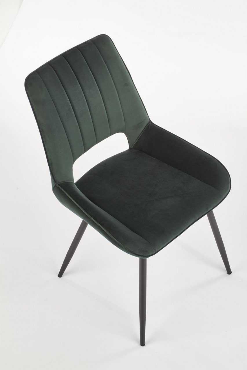 Poze Set masa extensibila Cambell L140-180 + 4 scaune K404 velvet verde