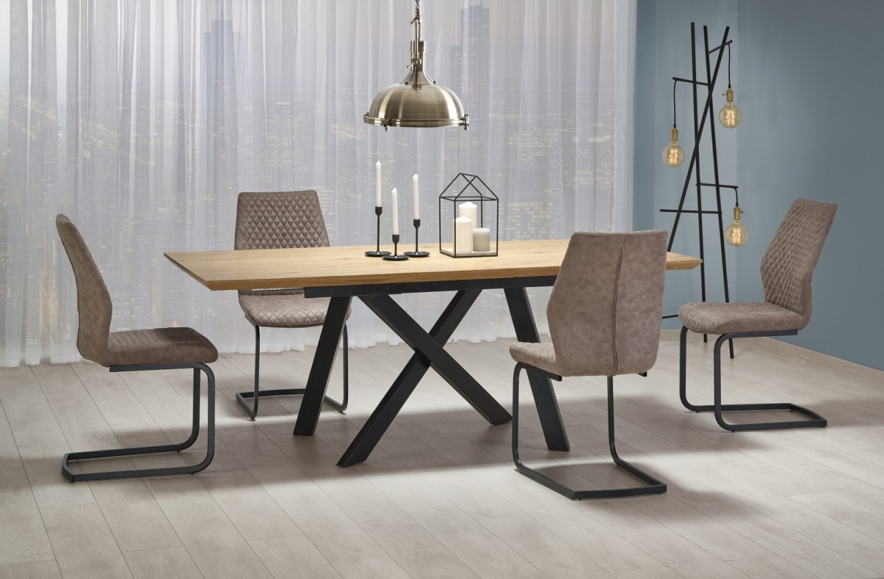 Poze Set masa extensibila Capital 160-200 cm + 4 scaune K272 bej inchis