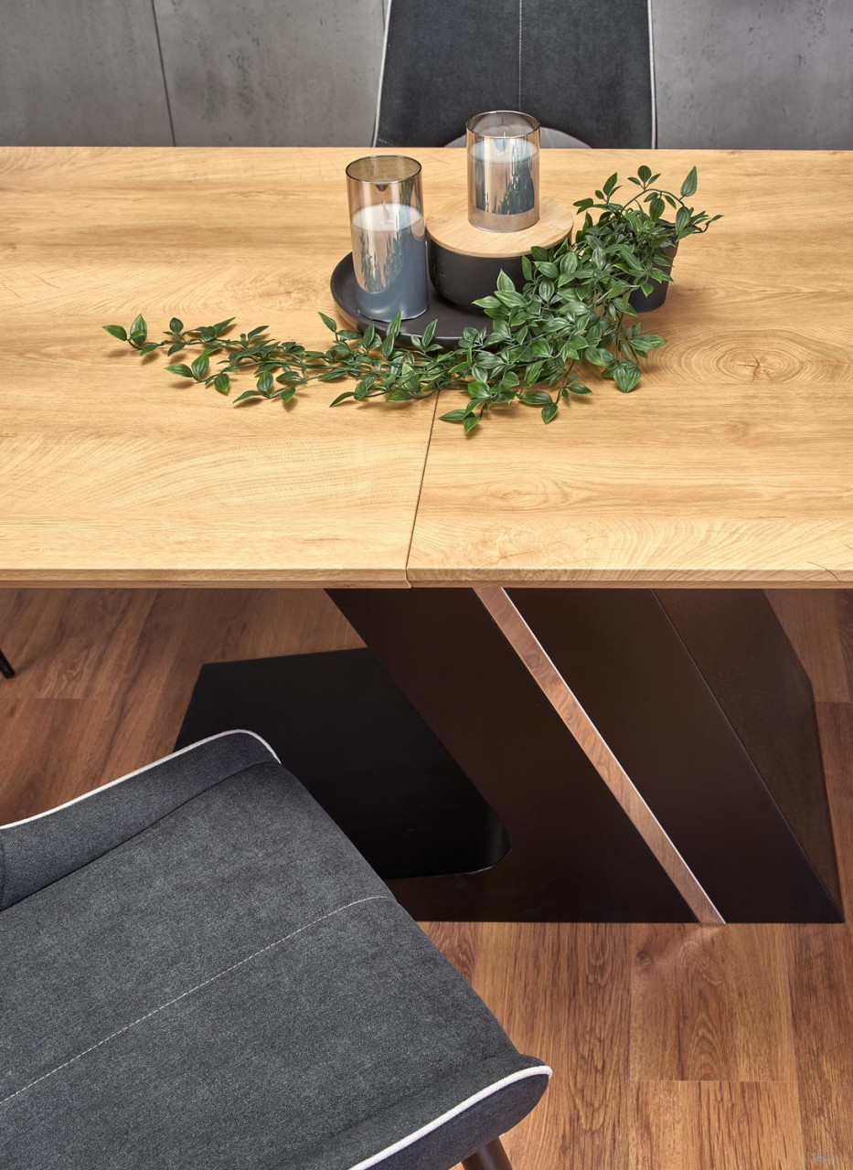 Poze Set masa extensibila Ferguson L160-200 cm + 4 scaune K369 gri inchis